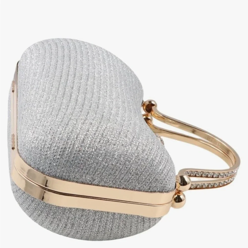 NEW rhinestone evening bag with removable chain strap - Picture 4 of 11